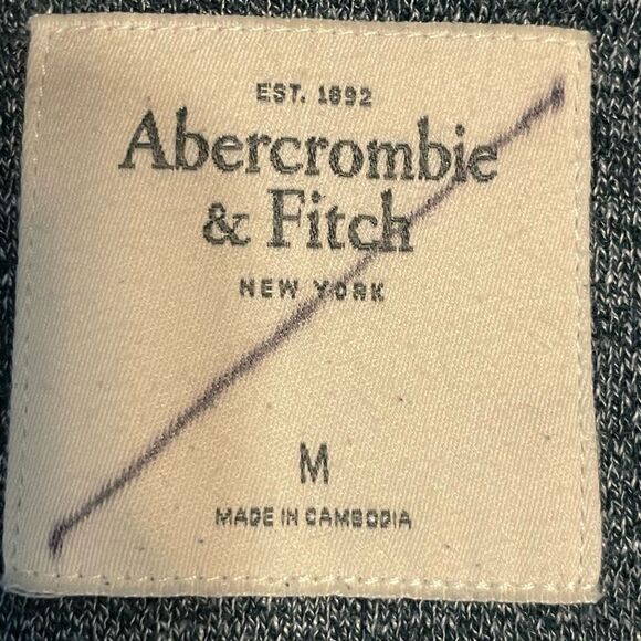 Vintage Abercrombie Logo Applique Icon Top Green Knit Long Sleeve Crewneck M - Picture 6 of 8